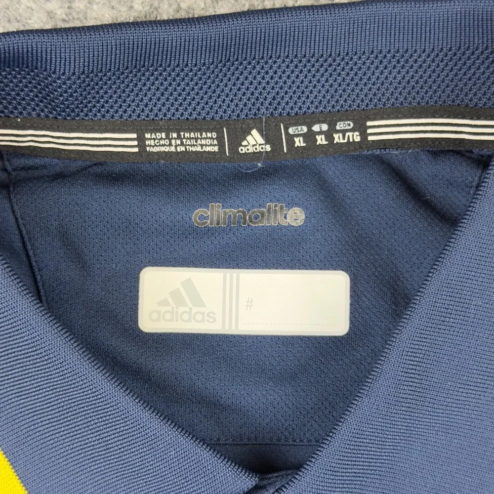 Adidas Michigan Wolverines Polo Shirt Mens XL Navy Blue Climalite A23044 1876